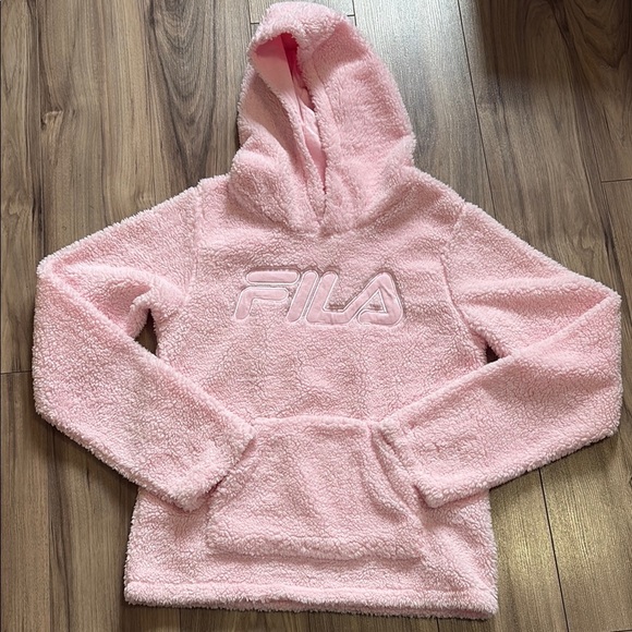 NWOT FILA Kids Pink Fleece Hoodie - Picture 1 of 4